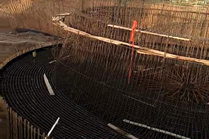 芜湖砼烟囱新建施工现场